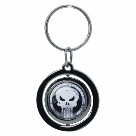 Punisher Logo Spinner Keychain